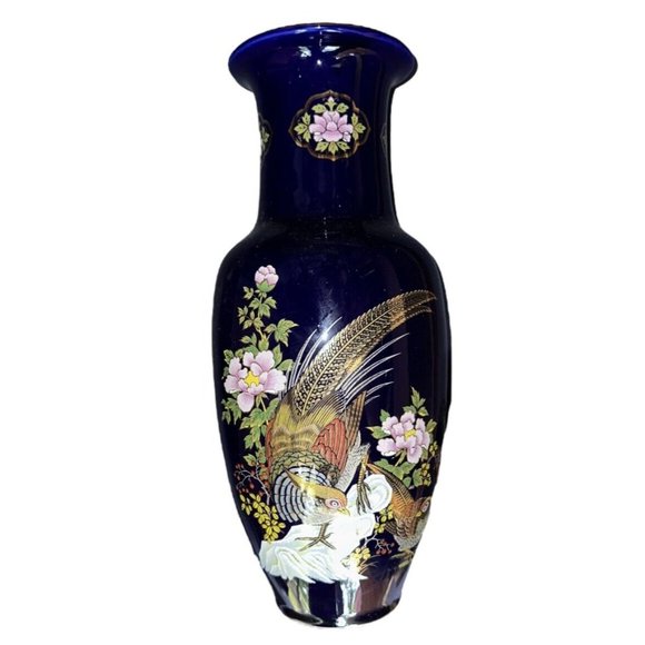 Unbranded Accents Vintage Kutani Porcelain Cobalt Blue Japanese